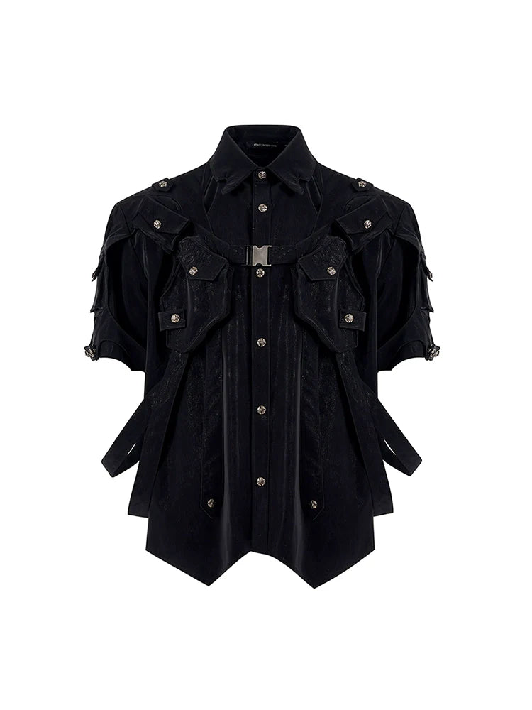 【25s Jun.】Dark Pioneer Lace-Up Short Sleeve Jacket