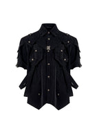 【25s Jun.】Dark Pioneer Lace-Up Short Sleeve Jacket