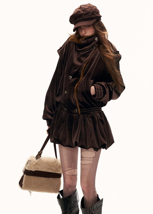 Bloom Hem Fleece Jacket Dress Hover Image