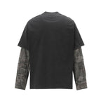 Layered Distressed Washed Long Sleeve Tee