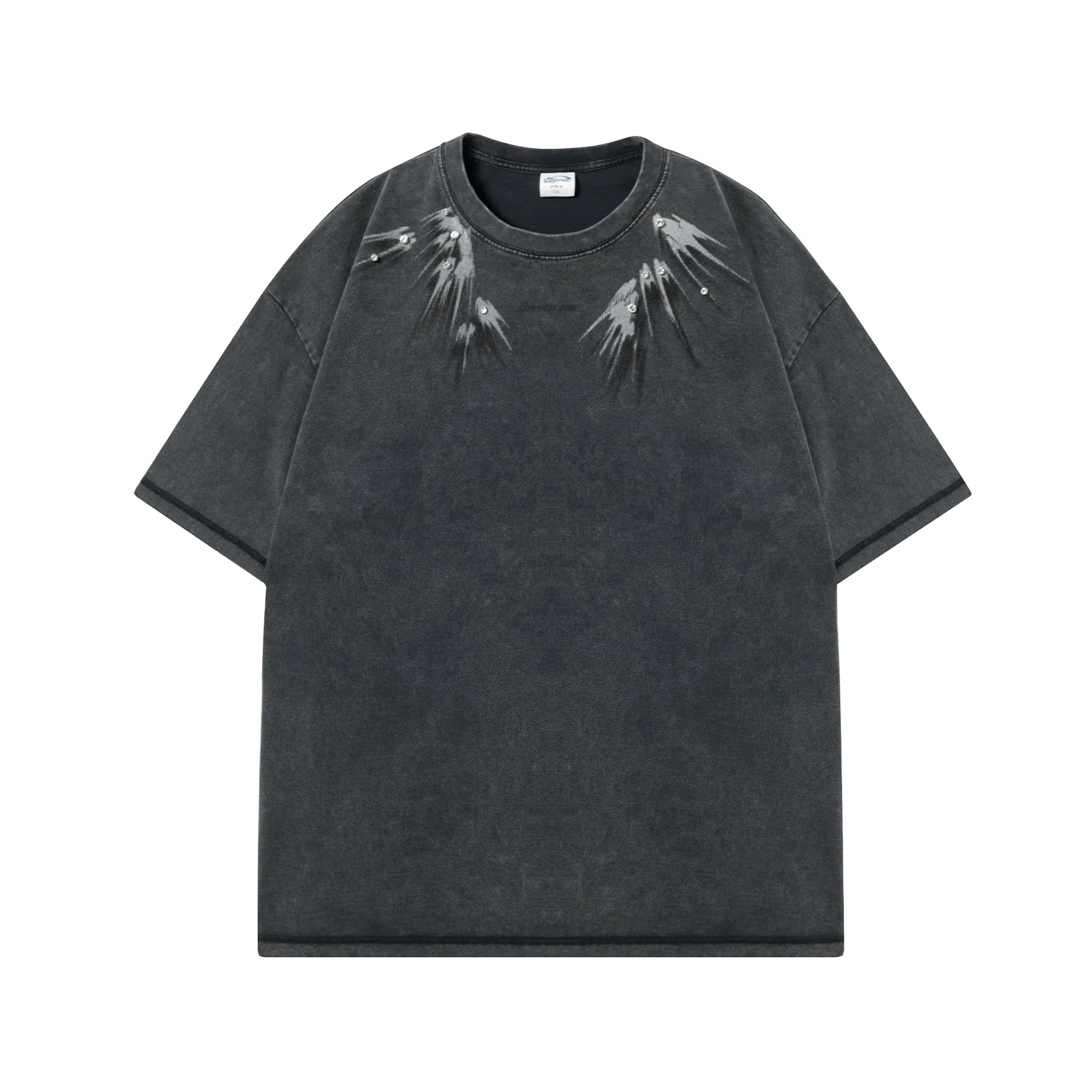 【25s Aug.】Vintage Printed Rhinestone Short Sleeve T-Shirt