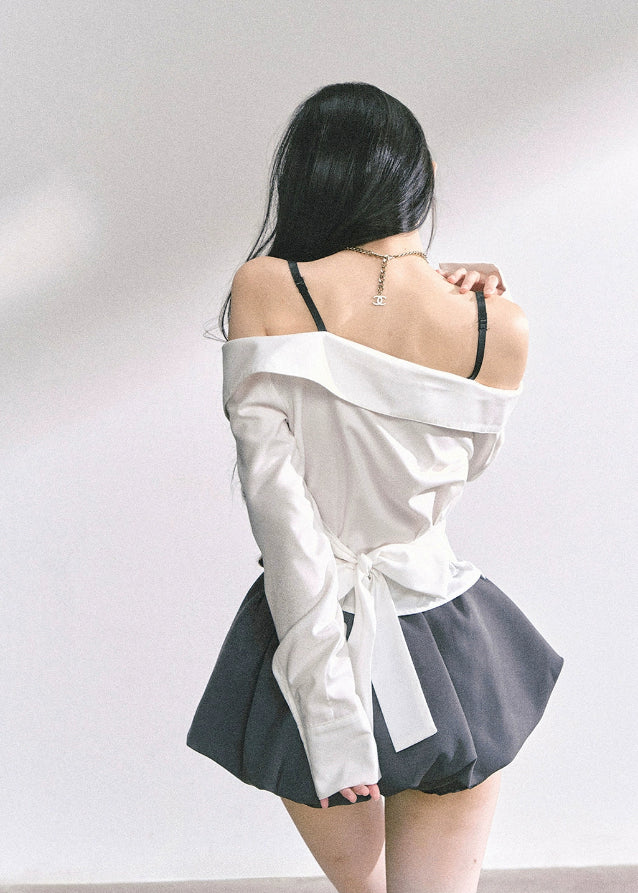 Hepburn Hour Off-Shoulder Shirt