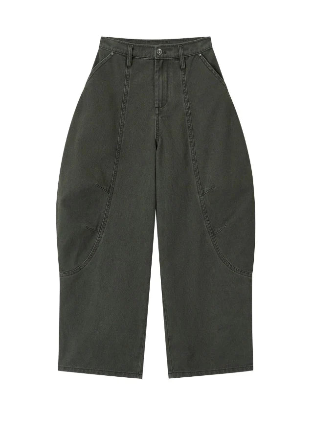Army Green Oversize Street Slacks