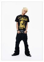 Vintage Rock Band Graphic Cropped Tee