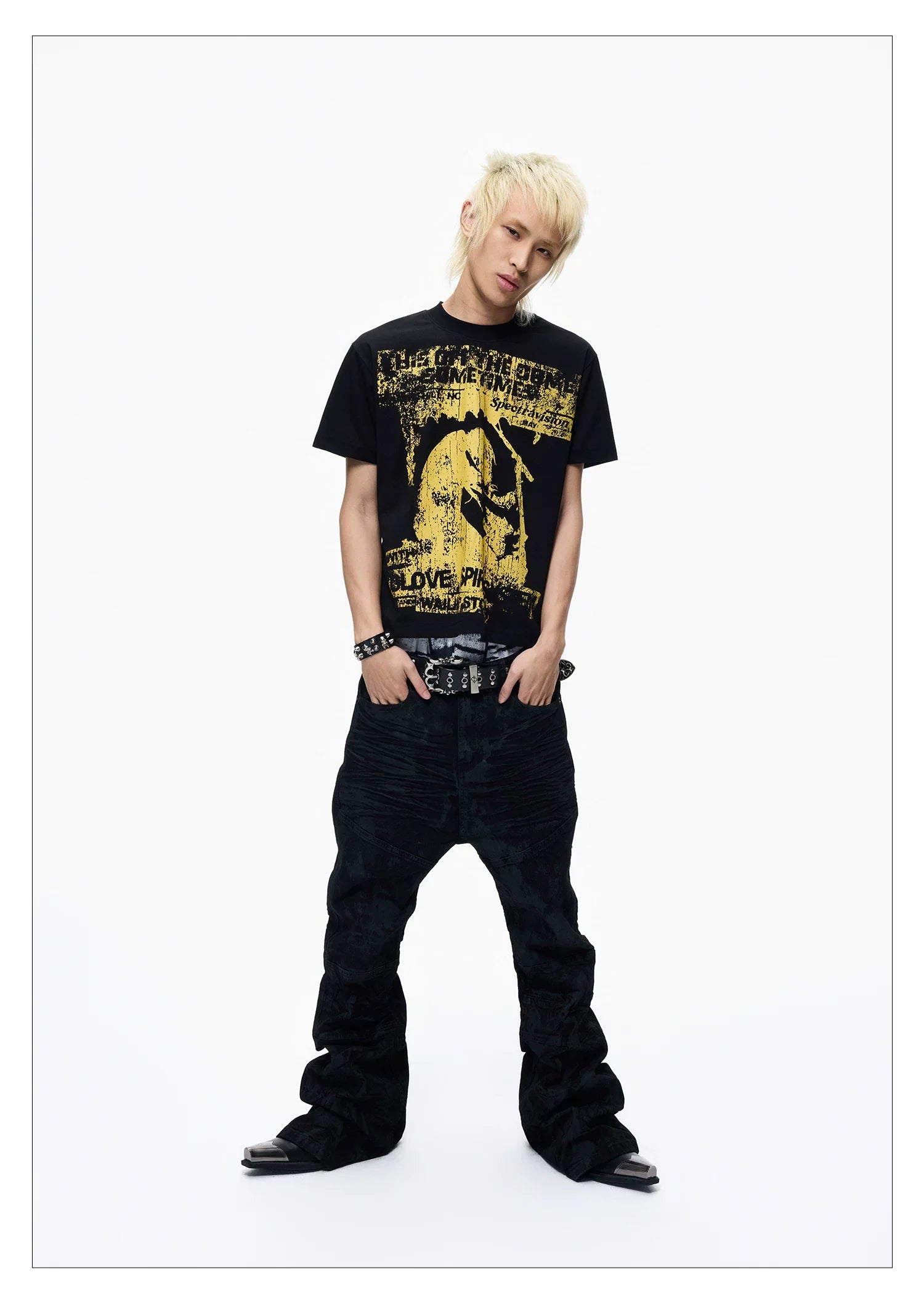 Vintage Rock Band Graphic Cropped Tee