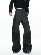 【26s Jan.】Hand-Stitched 14.5oz Raw Denim Knee-Panel Jeans