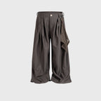 Mesh Panel Stripe Wide Trousers