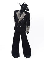 【26s May.】Leopard Collar Structured Oversized Blazer