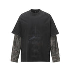 Layered Distressed Washed Long Sleeve Tee