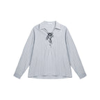 【25s Sep.】Cleanfit Drawstring Striped Shirt