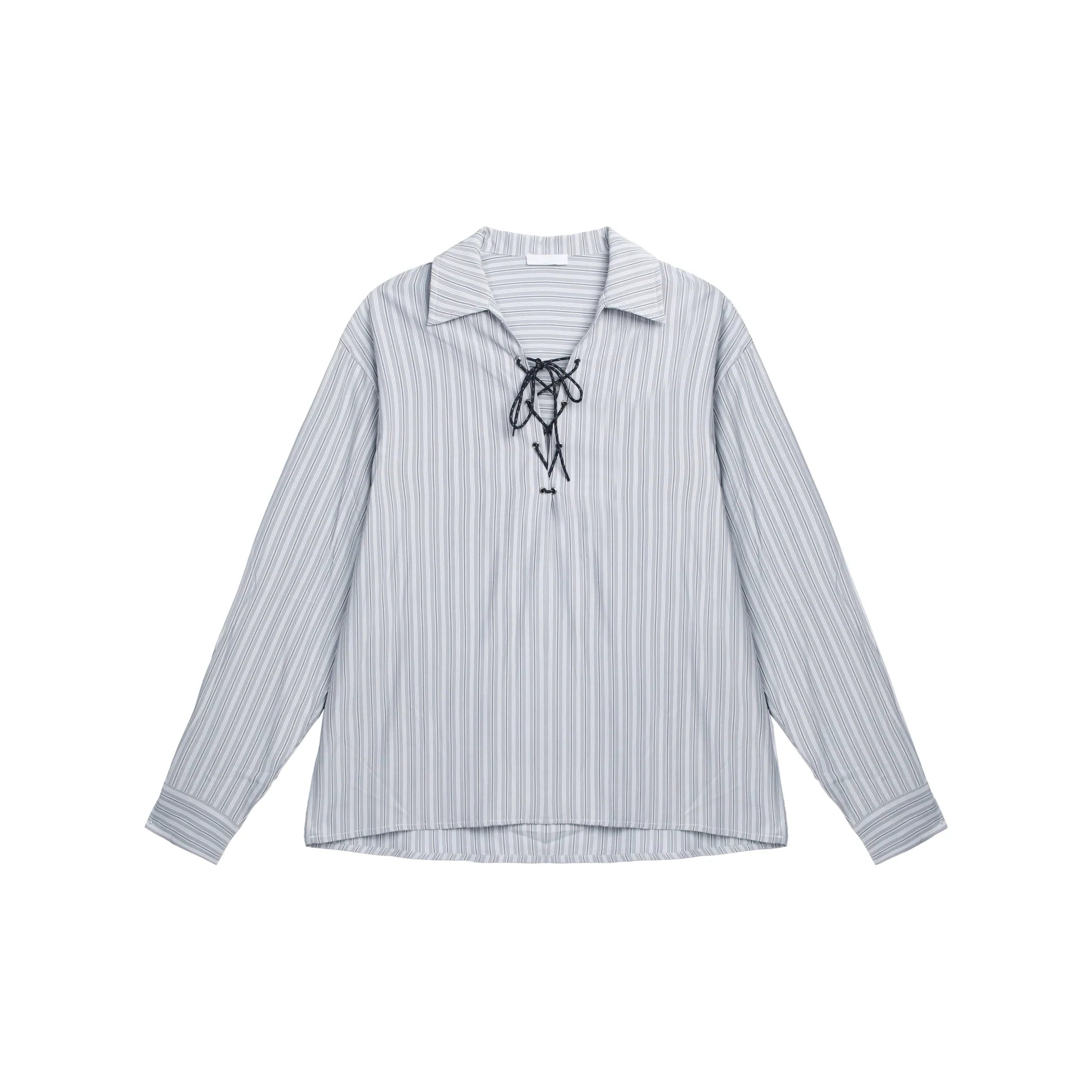 【25s Sep.】Cleanfit Drawstring Striped Shirt