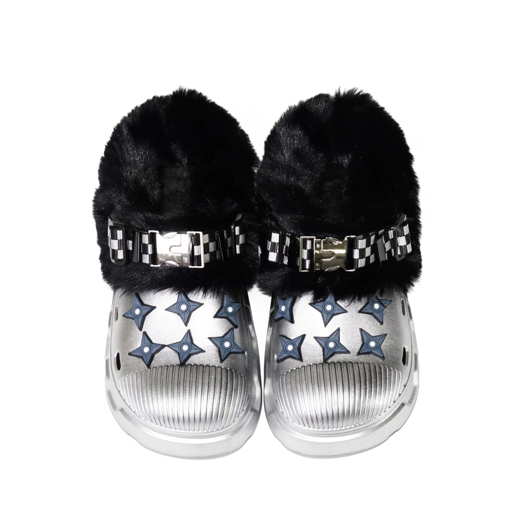 【26s Jan.】Fleece-Lined Functional Platform Clog Mule