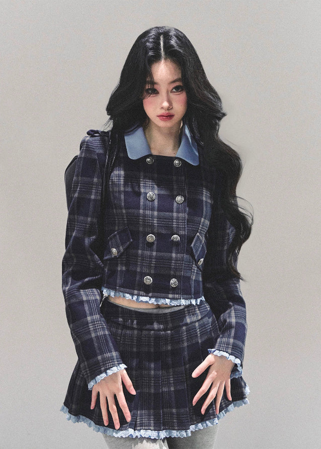 Proust Blue Plaid Academia Set