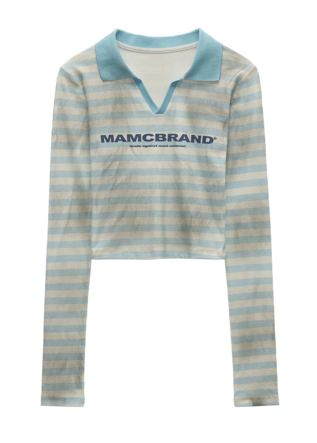 Distressed Stripe Polo
