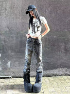 【26s Jan.】Blade-Washed Curved Fit Stretch Denim Jeans