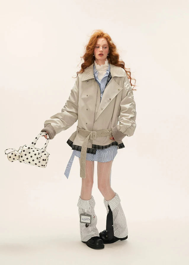 Cord-Neck Street Jacket