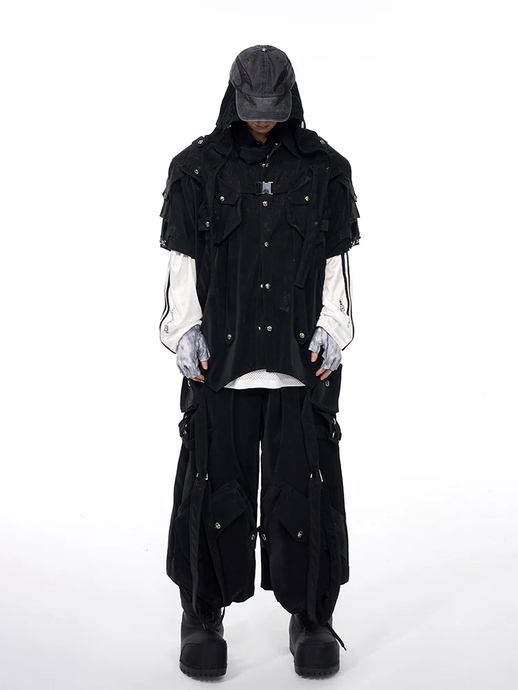【25s Jun.】Dark Pioneer Lace-Up Short Sleeve Jacket