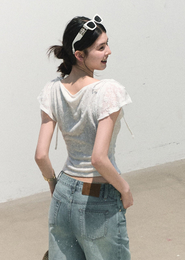Breath of Spring Jacquard Slim Top Main Image