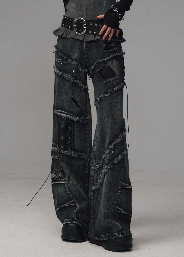 Midnight Stitch Wide-Leg Jeans Hover Image