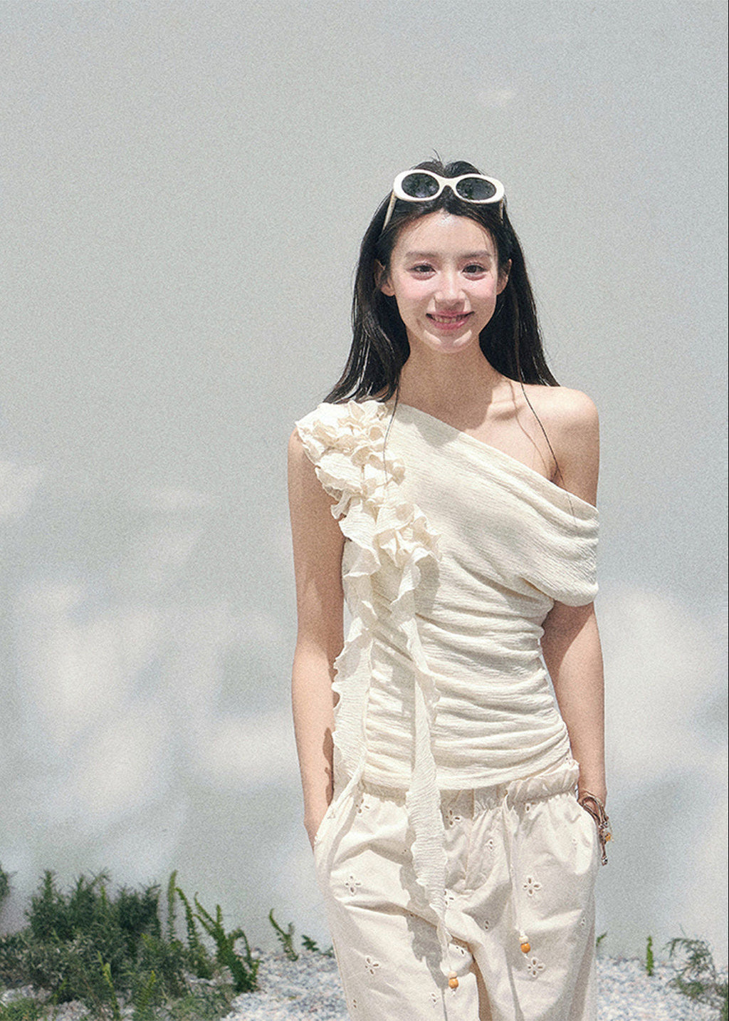Petale Voile Draped Knit