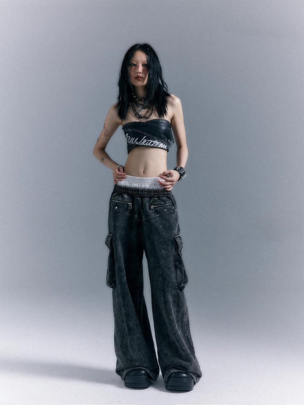 Double waist sweatpants