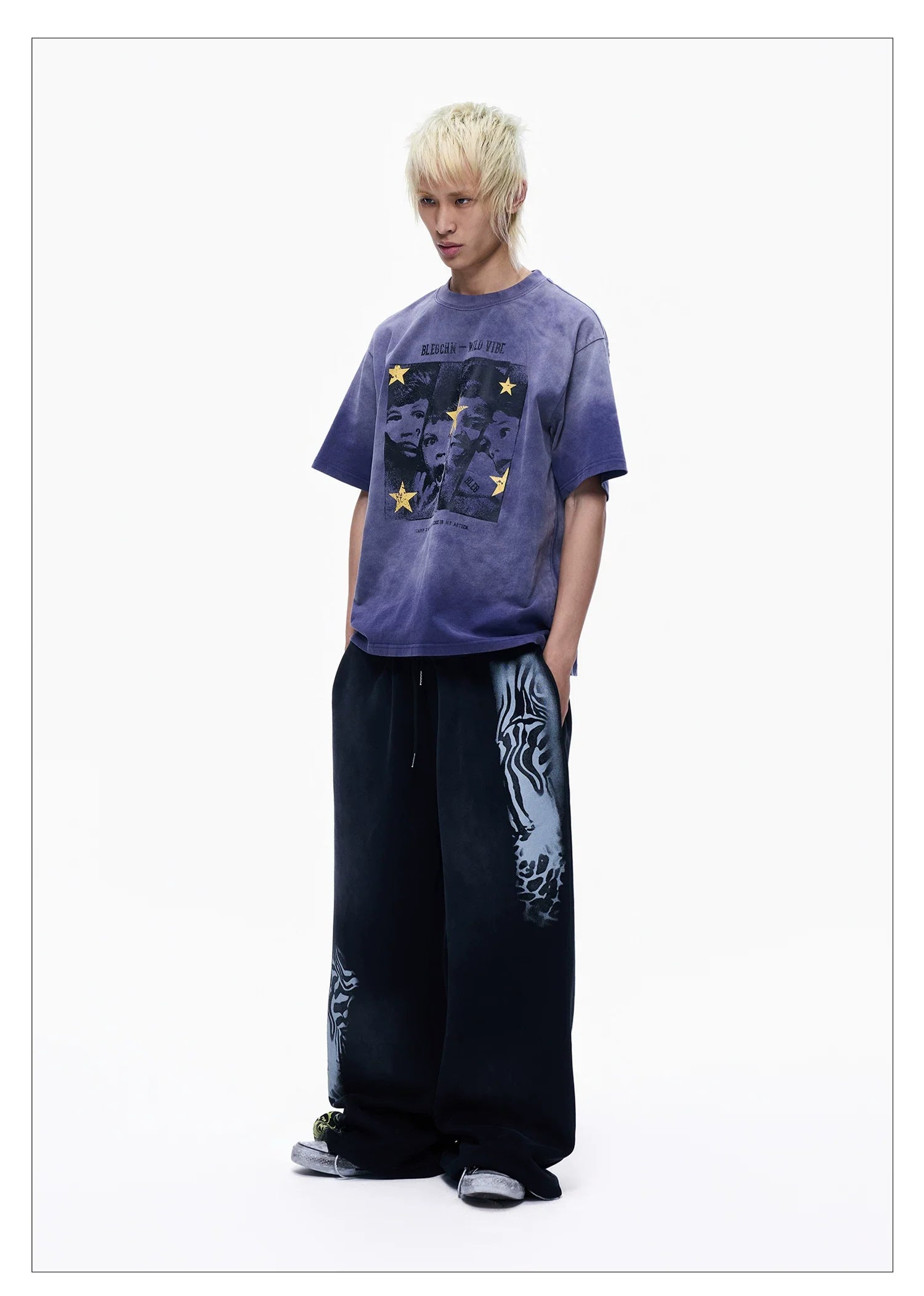 Double Waist Leopard Panel Sweatpants
