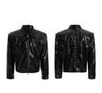 【25s Apr.】Shiny Studded Leather Jacket