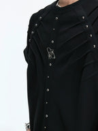 【26s Apr.】Studded Pleated Spine Structure Tee