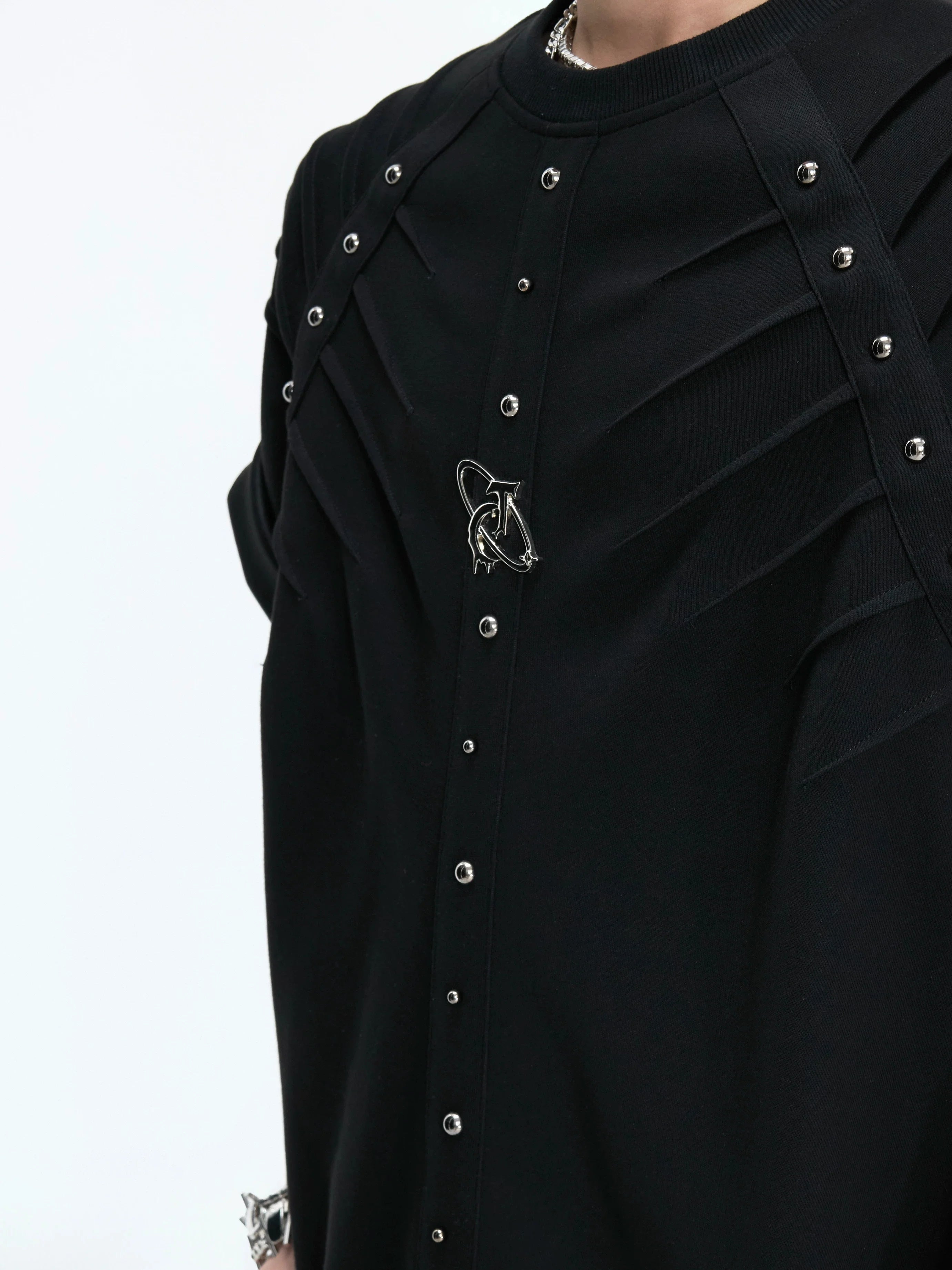 【26s Apr.】Studded Pleated Spine Structure Tee