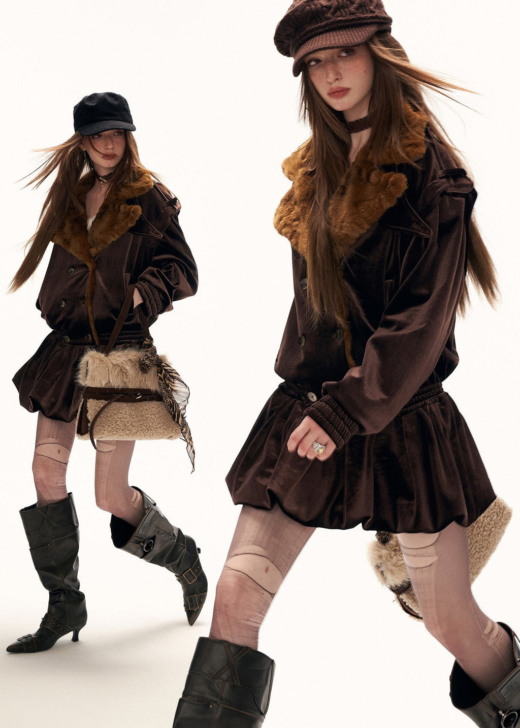Bloom Hem Fleece Jacket Dress