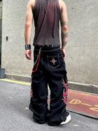 【25s Jun.】Vintage Thorn Embroidery Jeans