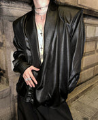 【26s Jan.】Minimal Leather Long-Sleeve Shirt
