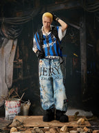 Blue Black Stripe Jersey Tee