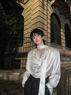 【26s Jan.】Minimal Leather Long-Sleeve Shirt Jacket
