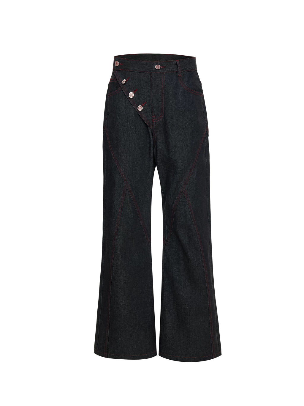 【26s Feb.】14.5oz Raw Selvedge Black Slight Flare Denim Pants