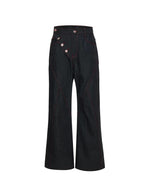 【26s Feb.】14.5oz Raw Selvedge Black Slight Flare Denim Pants
