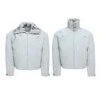 【26s Jan.】Black Python Textured Eagle Down Leather Jacket