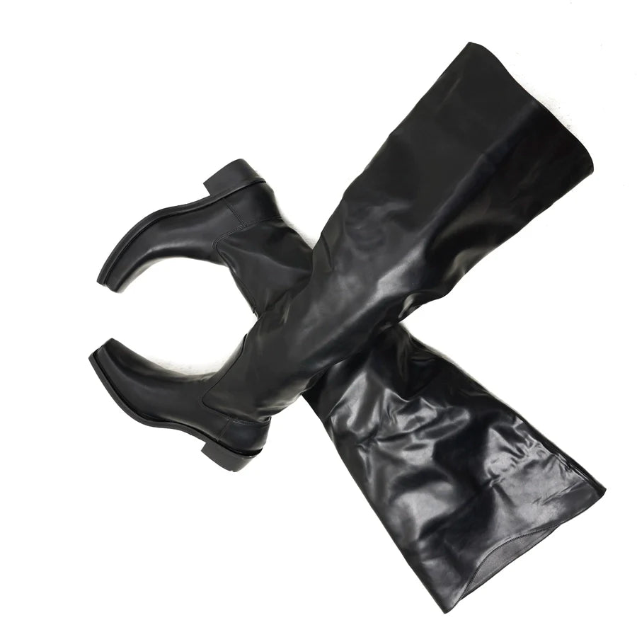 Square Toe Thick Sole Raised Toe Over the Knee High Boots