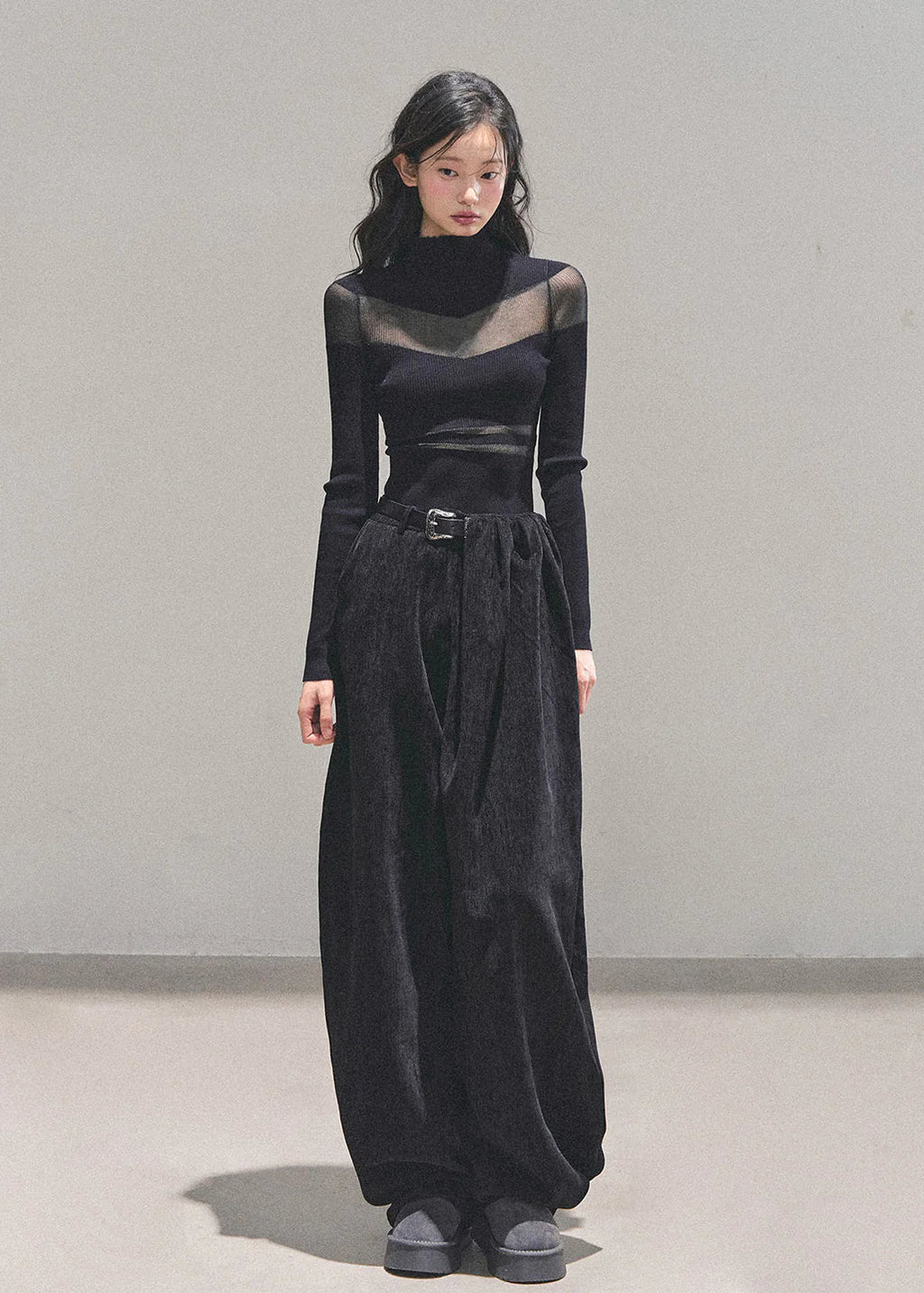 Twilight Drift Plush Wide-Leg Pants