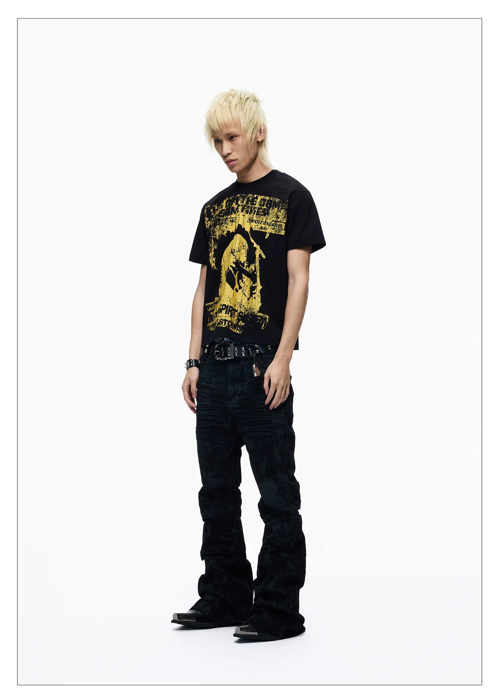 Vintage Rock Band Graphic Cropped Tee