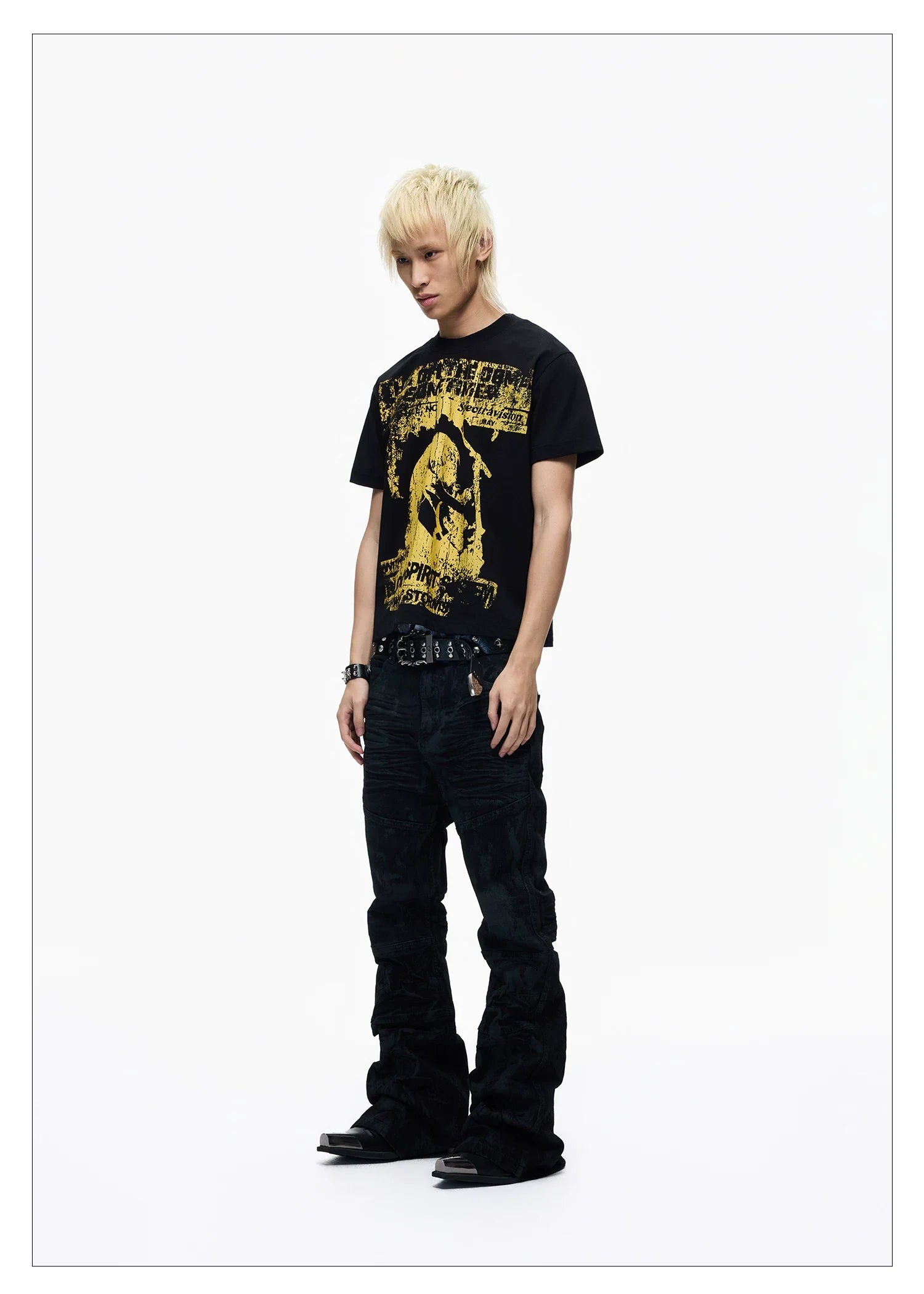 Vintage Rock Band Graphic Cropped Tee