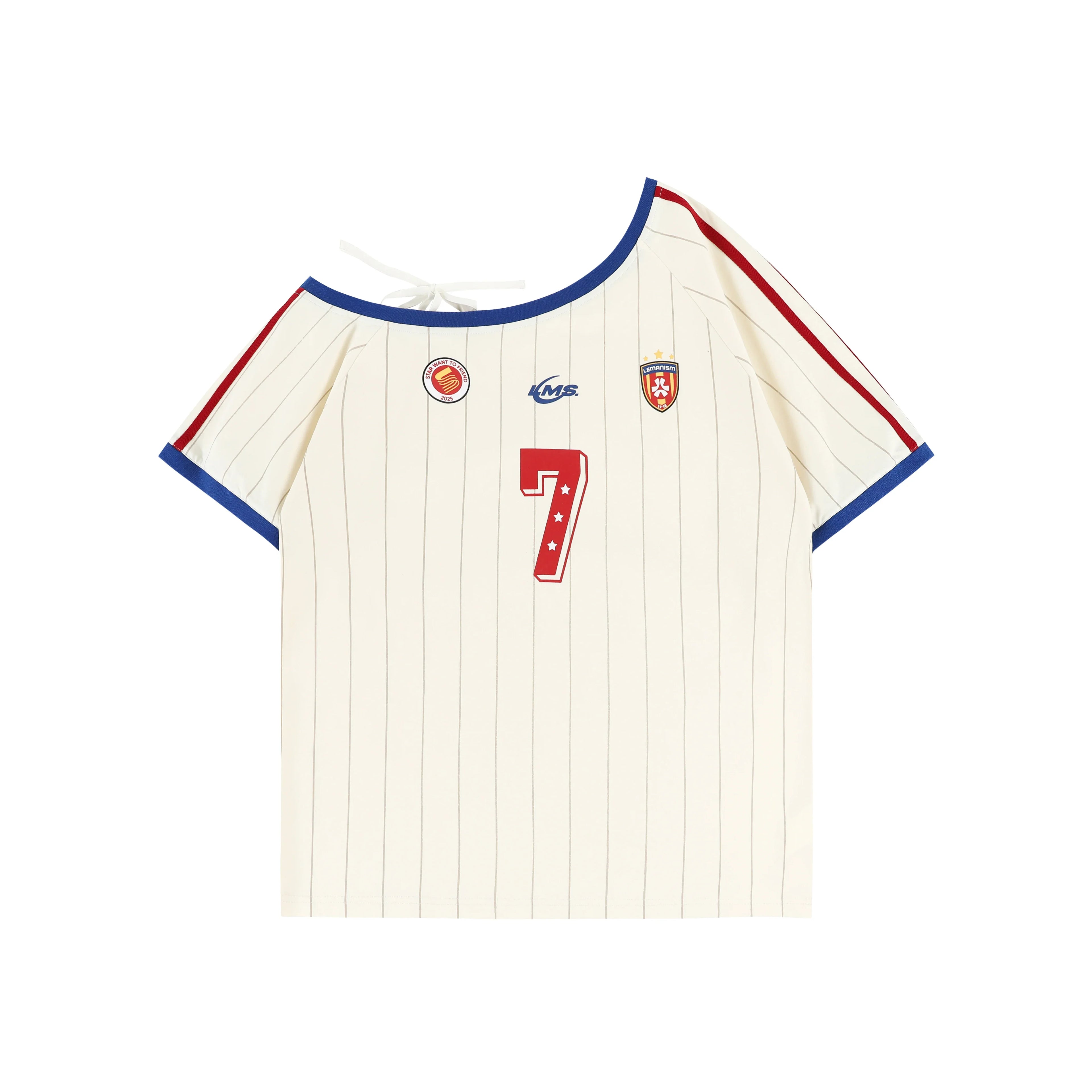 Contrast V-Neck Sports Jersey Tee