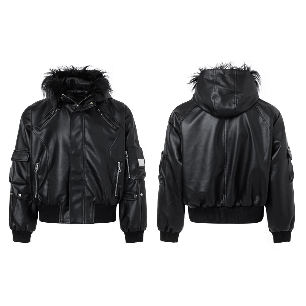 【25s Sep.】Punk Mountain Eagle Large Fur Collar Jacket