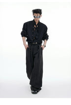【25s Aug.】Scarf Neckline Ice Silk Shirt