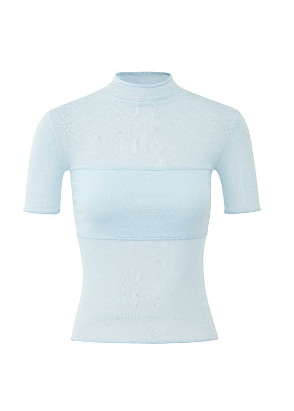 Soft Veil High-Neck Tee