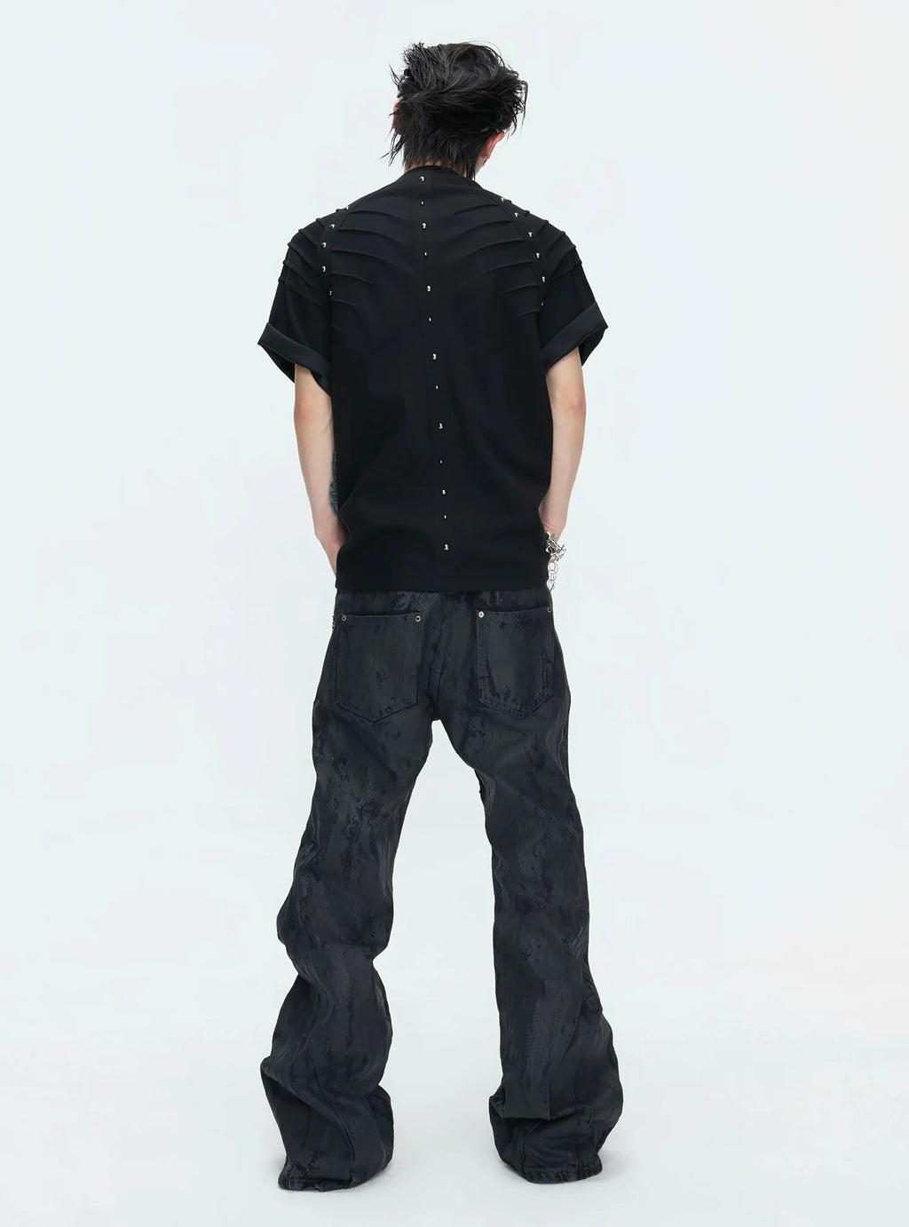 【26s Apr.】Studded Pleated Spine Structure Tee
