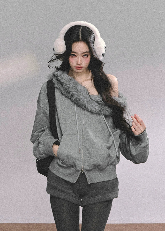 Nordic Neige Fur-Trimmed Winter Set