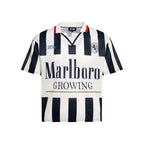 Vintage Letter Stripe Polo Jersey