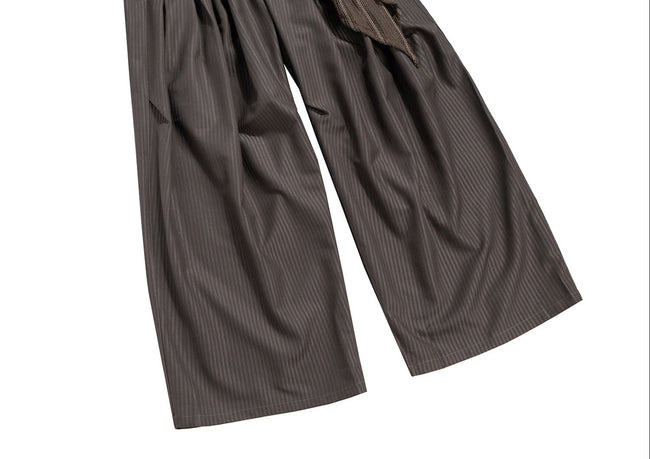Mesh Panel Stripe Wide Trousers Main Image