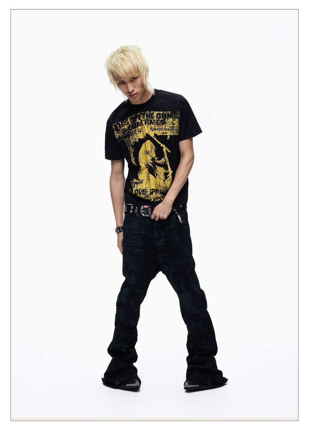Vintage Rock Band Graphic Cropped Tee
